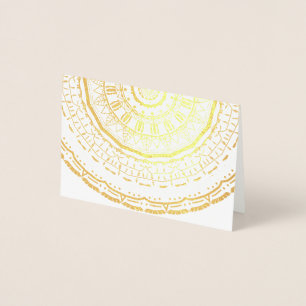 Vibrant Colourful Mandala Art Foil Card