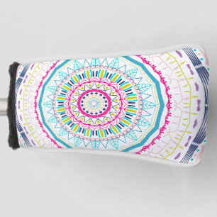 Vibrant Colourful Mandala Art Golf Head Cover