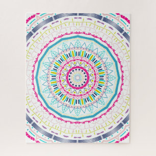 Vibrant Colourful Mandala Art Jigsaw Puzzle