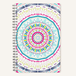 Vibrant Colourful Mandala Art Notebook