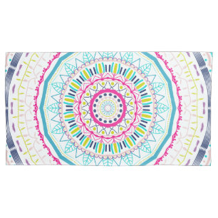 Vibrant Colourful Mandala Art Pillowcase