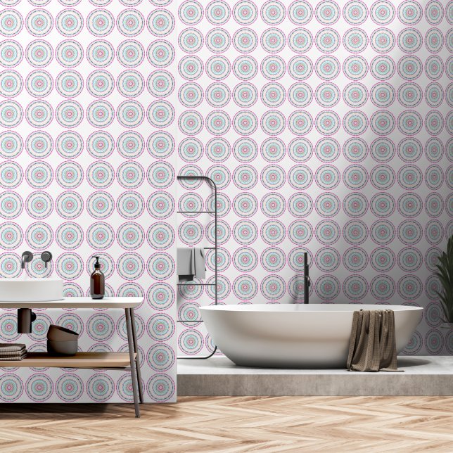 Vibrant Colourful Mandala Art Wallpaper (Bathroom)