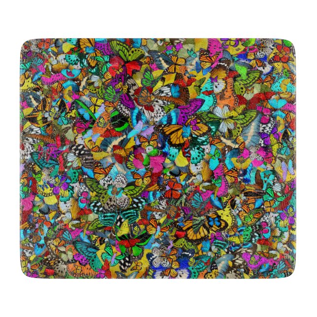 Vibrant Colourful Mosaic Pattern Style Cutting Board (Front)