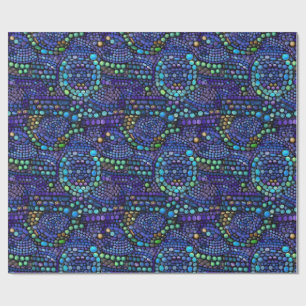 Vibrant Colourful Mosaic Tile Pattern Wrapping Paper