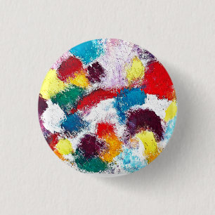Vibrant Colourful Multicolor Ties 3 Cm Round Badge
