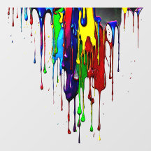 Vibrant colourful Paint Drip Decal
