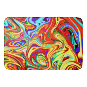 Vibrant Colourful Pattern Artwork Bath Mat