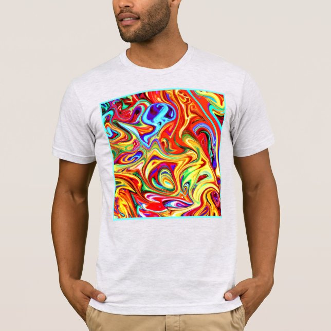 Vibrant Colourful Pattern Artwork T-Shirt (Front)
