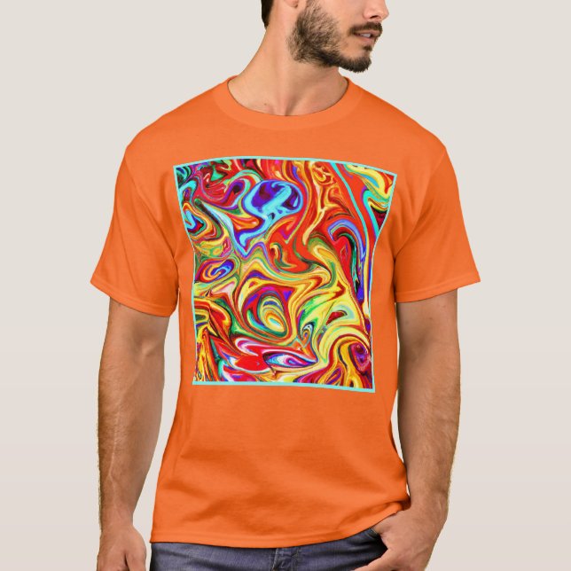 Vibrant Colourful Pattern Artwork T-Shirt (Front)