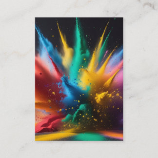Vibrant Colourful Powder Abstract Enclosure Card