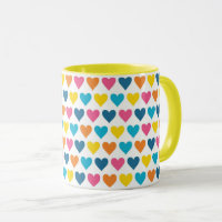 Vibrant Colourful Rainbow Hearts
