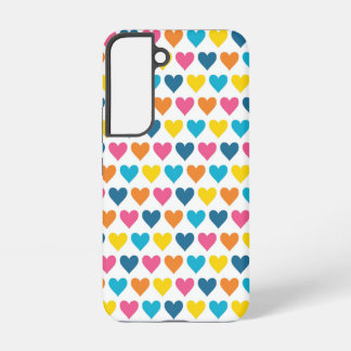 Vibrant Colourful Rainbow Hearts Samsung Galaxy Case