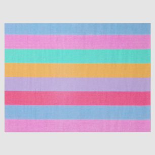 Vibrant Colourful Retro Stripes Tissue Paper