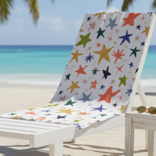 Vibrant Colourful Star Pattern With Cosy Beach Towel