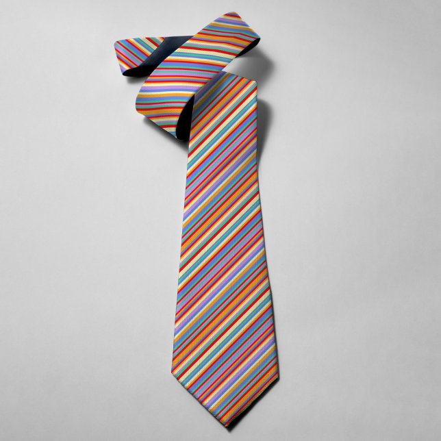 Vibrant Colourful Stripes Classic Retro Vintage Tie (Creator Uploaded)