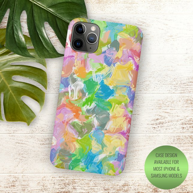 Vibrant Colourful Summer Paint Splatter Art Patter Case-Mate iPhone Case (Creator Uploaded)