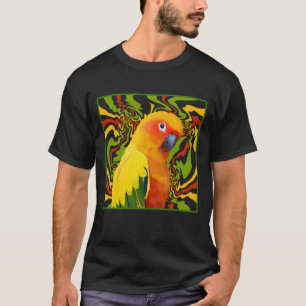 Vibrant Colourful Sun Conure Parrot T-Shirt
