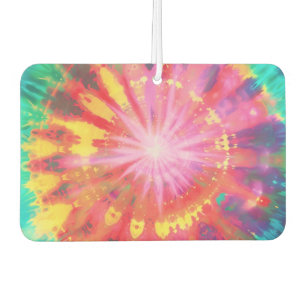 Vibrant Colourful Tie-Dye #1 Car Air Freshener