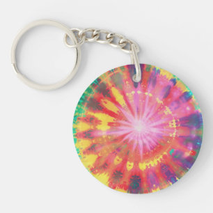 Vibrant Colourful Tie-Dye #1 Key Ring