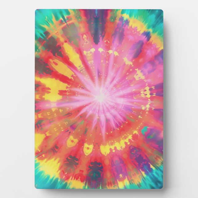Vibrant Colourful Tie-Dye #1 Plaque (Front)