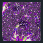 Vibrant Colourful Trippy Groovy Boho Spiral Fracta Bandana<br><div class="desc">This trippy intricate detailed eclectic funky groovy spiralling psychedelic eccentric bohemian vivid bold vibrant jewel tone flashy loud colourful purple pink and yellow hippie boho spiral fractal art was made with Frax</div>