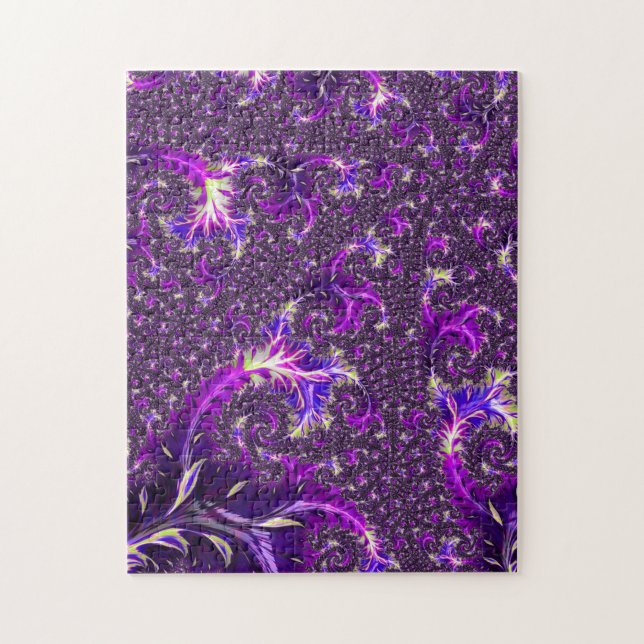 Vibrant Colourful Trippy Groovy Boho Spiral Fracta Jigsaw Puzzle (Vertical)