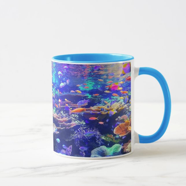 Vibrant Colourful Tropical Fish Aquarium Mug (Right)