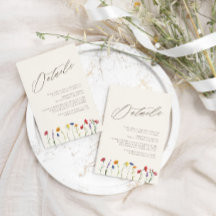 Vibrant Colourful Wildflower Modern Wedding Detail