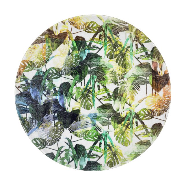 Vibrant Colours Abstract Pattern Design Cutting Board (Front)