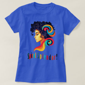  Vibrant colours Curly woman Spiral Splendour tshi T-Shirt