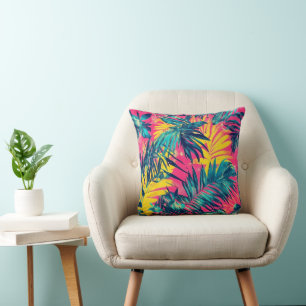 Vibrant Colours Exotic Pattern Cushion
