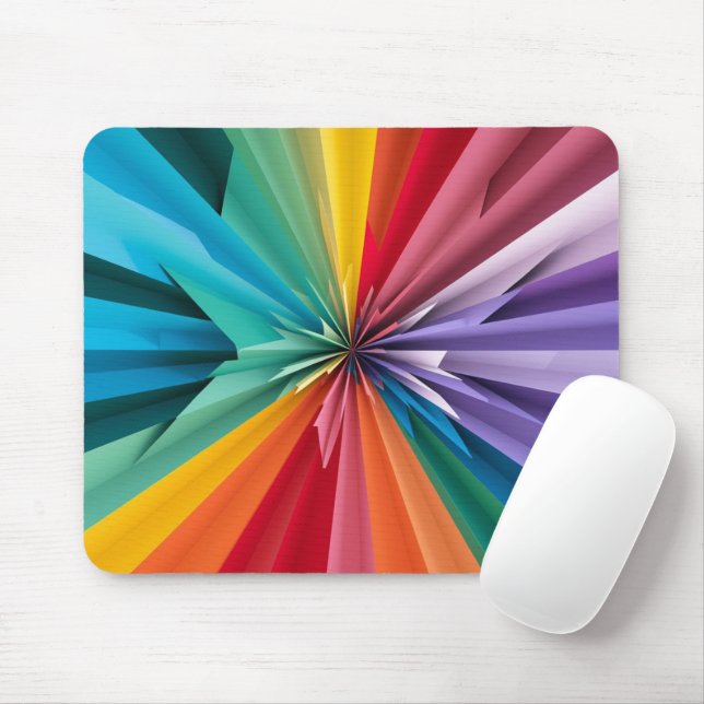 Vibrant Colours Mousepad (With Mouse)