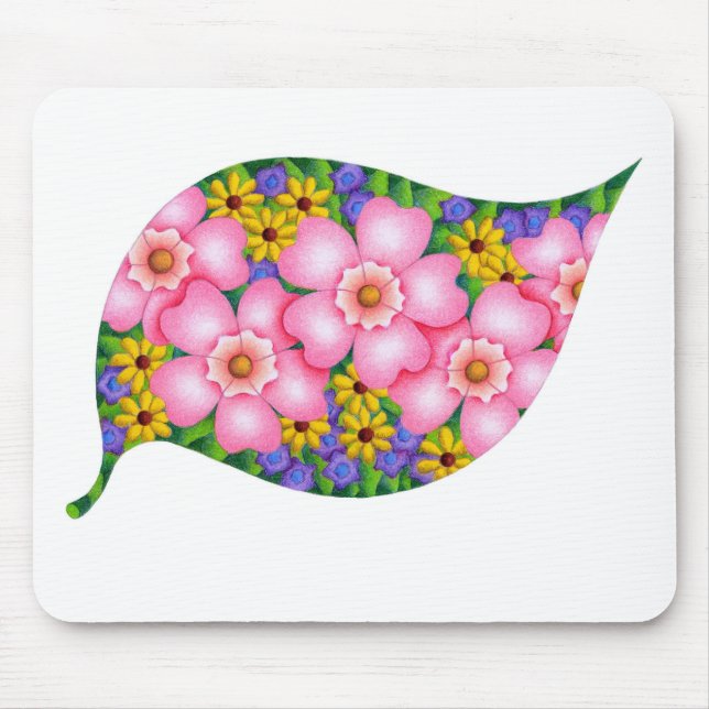Vibrant colours of flowers. mouse mat (Front)