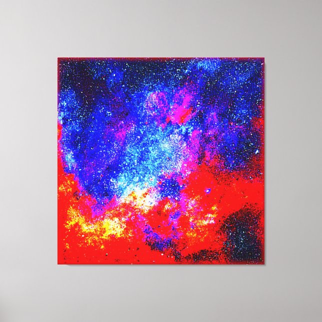Vibrant Colours of Nebulae. Buy Now Canvas Print (Front)