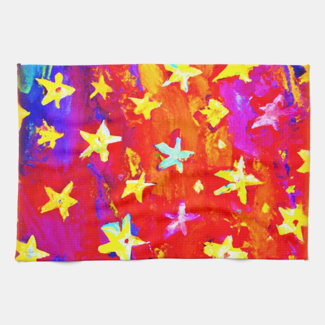 Vibrant Colours of Stars. Buy Now Tea Towel (Horizontal)