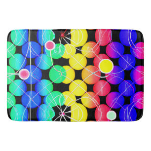 Vibrant Colours pattern  Bath Mat
