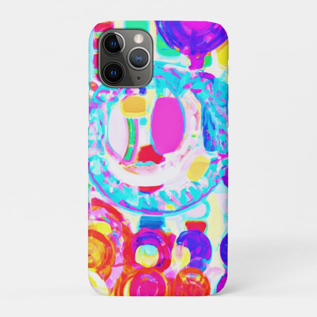 Vibrant Colours Random Pattern Case-Mate iPhone Case (Back)