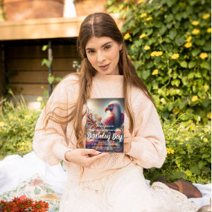 Vibrant Condor Bird Perched Atop Tree Branch Postcard