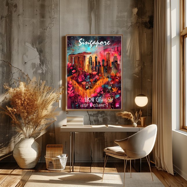 Vibrant Contemporary Art - Singapore Poster (Creator Uploaded)