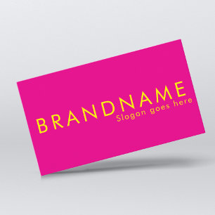 Vibrant contrast colour, a bold modern business card