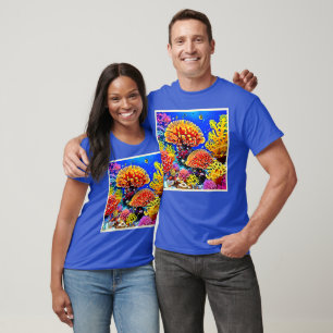 Vibrant Coral Reef Sea Wonder Art T-Shirt