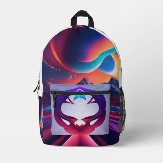 Vibrant Cosmic Design Backpack – Modern Style with