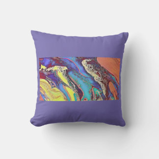 Vibrant Cosmic Flow: Multi-Colour Acrylic Abstract Cushion