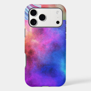 Vibrant Cosmic Rainbow Nebula Abstract