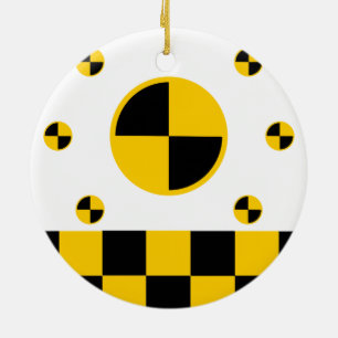 Vibrant Crash Test Markers Ceramic Tree Decoration