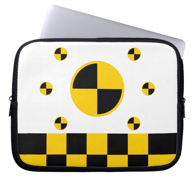 Vibrant Crash Test Markers Laptop Sleeve (Front)