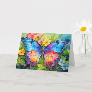 Vibrant Creative Butterfly Art Card