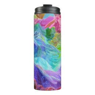 Vibrant Crystal Mountain Abstract Thermal Tumbler