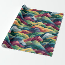 Vibrant Cubist Hills | Crystalline Peak Art