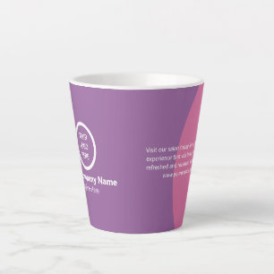 Vibrant Custom Business Logo Personalised Swag Latte Mug